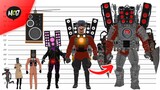 Ukuran Semua Speakerman Dari Kecil Sampai Besar, Ada Armored Titan Speakerman Upgrade!