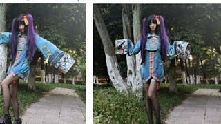 Little Zombie Lo Niang danced "Thousands of Lights" ヾ(ﾟ▽ﾟ)ノ Closing school and keeping a good mood ੭