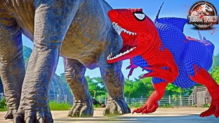 Spiderman, Batman, Venom, Iron Man Dinosaurs Fight - Wild Bite