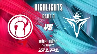 IG vs V5 | Highlights - Game 1 | Tuần 4 Ngày 7 | LPL Mùa Xuân 2022