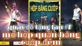 Free fire| review sự kiện mở hộp săn đầu thỏ siêu hiếm và quần băng cướp đêm trên acc fan #7