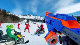 [Remix]Amazing snow fight in a snow-capped mountain in FPV