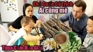 187🇺🇦Cha Con Ăn Say Sưa Món Chả Cuốn Cá Trích 😎 Món Ăn Dân Dã Người Phan Thiết
