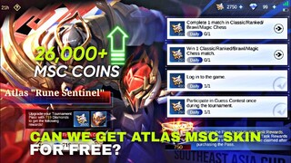 GUARANTEED ATLAS MSC SKIN 2023 AND GET MORE MSC COINS! MLBB