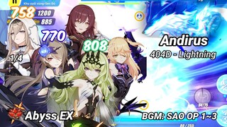 Redlotus 404D: Andirus (Lightning) 808; 770; 758 Pts [EX Abyss] [Honkai Impact 3]