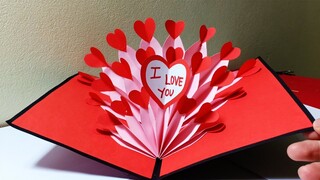 Hướng Dẫn Làm Thiệp Trái Tim 3D / Thiệp Valentine's Handmade Mới Nhất