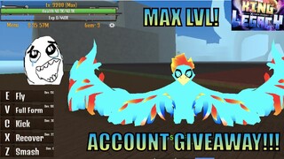 Noob Lvl 1 reach MAX LVL PHOENIX FRUIT & is GIVING IT AWAY| King LEGACY