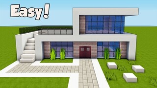 Minecraft: How To Build A Small & Easy Modern House Tutorial (#25)