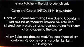 Jenna Kutcher Course The List to Launch Lab download