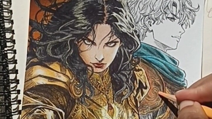 mewarnai ilustrasi cover novel