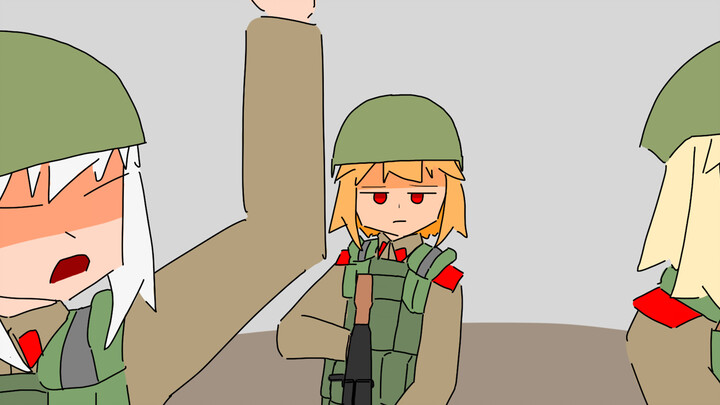 Girl filling line