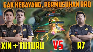 SERU !! RRQ BERMUSUHAN SIAPA YANG MENANG KALAU GINI.. ?? RRQ XIN + TUTURU VS RRQ R7 MOBILE LEGENDS