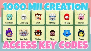 Best 1000+ Mii Character Creation Access Key Codes In Miitopia (Nintendo Switch)