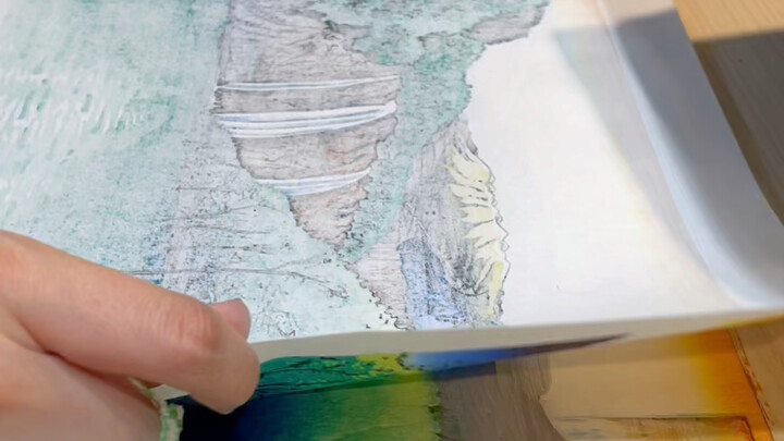 Watermark Woodblock Print, Ukiyo-e: “No. 3 — Green Rapids Fishing” from the Ten Scenic Views of Chan