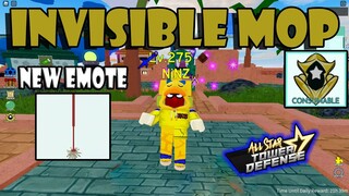 NEW STARPASS EMOTE THE INVISIBLE MOP - ALL STAR TOWER DEFENSE