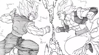 【4K】Vegit VS Gogeta (hand-drawn by a YouTuber)