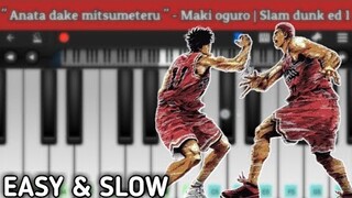 Anata dake mitsumeteru - Maki oguro | Slam dunk ed 1 | Perfect Piano Easy