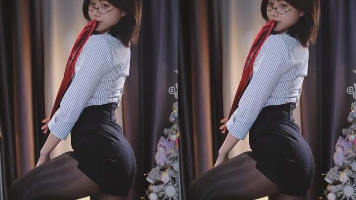 【มาซาไม】Hush ชุดยูนิฟอร์มสาวออฟฟิศ ถุงน่องดำ เต้นคัฟเวอร์แดนซ์เกาหลี