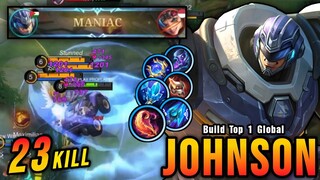 WTF DAMAGE!! 23 Kills Johnson Mage Build, Almost SAVAGE!! - Build Top 1 Global Johnson ~ MLBB