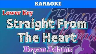 Straight From The Heart by Bryan Adams (Karaoke : Lower Key)
