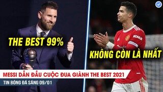 TIN BÓNG ĐÁ 9/1| Messi dẫn đầu cuộc đua The Best 2021,  Ronaldo sắp bị đàn em vượt mặt