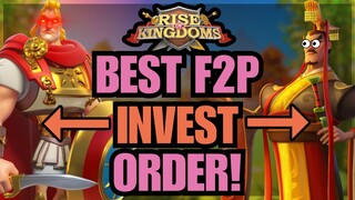 The BEST F2P Legendary Commander INVESTMENT ORDER! Rise of kingdoms