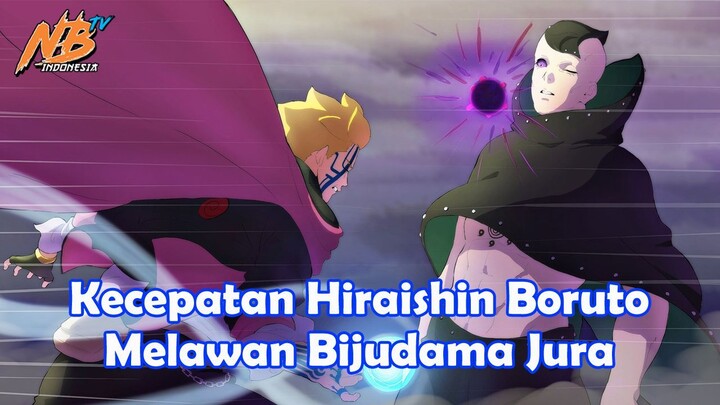 Boruto dengan Teknik Hiraishin VS Bijudama Jura