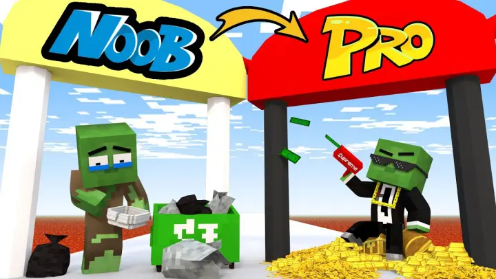 Monster School: Money run challenge | NOOB PRO TRANSFORMATION | Minecraft Animation