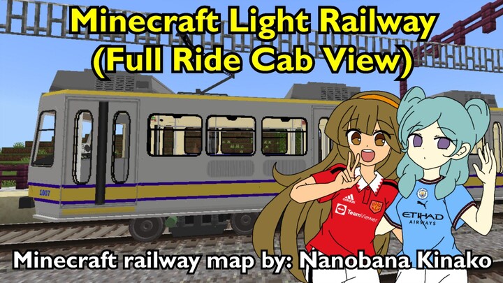 Minecraft Light Railway (Full Ride Cab View)