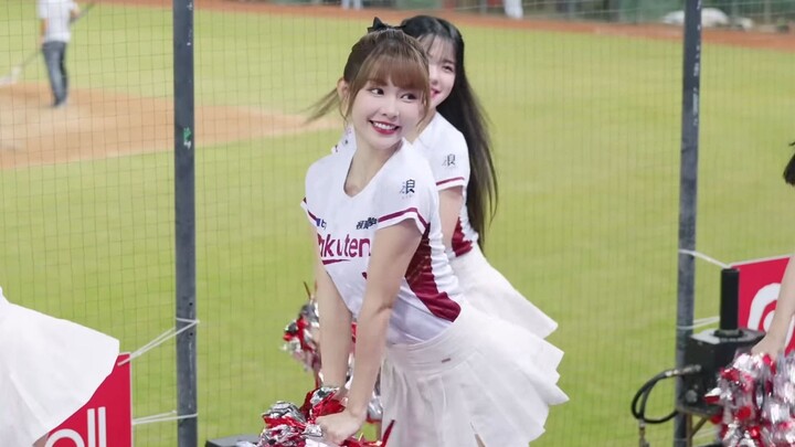 Cute and sexy Taiwanese cheerleader girl dancing