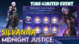 SILVANNA MIDNIGHT JUSTICE ON MIDNIGHT SUMMONING TIME-LIMITED EVENT | MOBILE LEGENDS