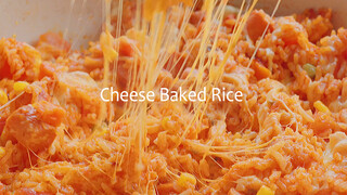Food|Make Cheese Baked Rice in a Pan