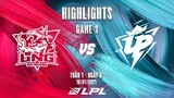 [Highlights] LNG vs. UP - Game 1 | Tuần 1 Ngày 3 | LPL Mùa Xuân 2022