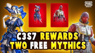 GET TWO FREE MYTHICS IN PUBG MOBILE | C3S7 CYCLE & TIER REWARDS | PUBGM/BGMI