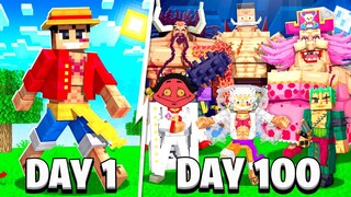 I Survived 100 days in EVERY One Piece mod in Minecraft