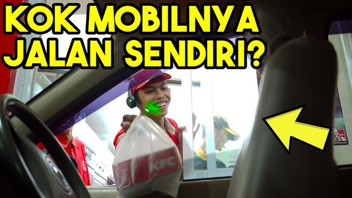 MOBIL JALAN SENDIRI PRANK | DRIVE THRU INVISIBLE DRIVER PRANK