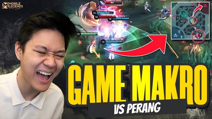 GAMEPLAY MAKRO VS PERANG KDA SIAPA YANG MENANG FULL ILMU - Mobile Legends