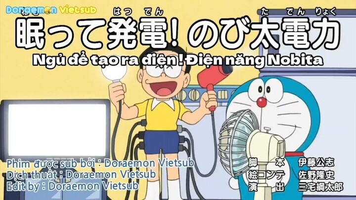 Doraemon Vietsub -  Ngủ Để Tạo Ra Điện! Điện Năng Nobita