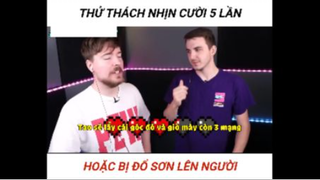 Thử thách nhịn cười hoặc bị đổ sơn lên người part 3 | #giaitri