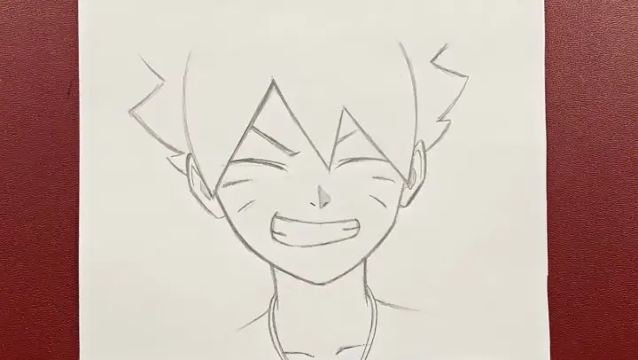 Easy anime drawing | how to draw Boruto Uzumaki step-by-step