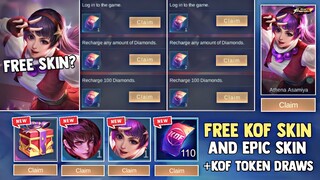 NEW KOF 2023! FREE KOF SKIN AND EPIC SKIN + KOF TOKEN DRAWS! FREE SKIN! NEW EVENT! | MOBILE LEGENDS