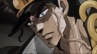 Jotaro hits his teammates after failing to pull out the flesh sprouts