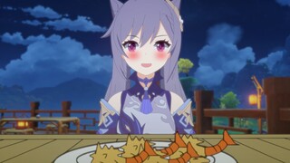 [Genshin Impact Animation] Cơm xấu! Những viên tôm vàng của tôi!