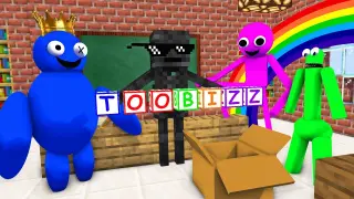 Monster School : BABY MONSTERS RAINBOW FRIENDS ROBLOX CHALLENGE - Minecraft Animation