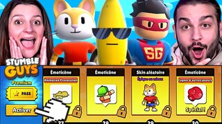 ON ACHETE TOUT LE NOUVEAU STUMBLE PASS SUR STUMBLE GUYS ! NOUVEAUX SKINS MISE A JOUR 0.40