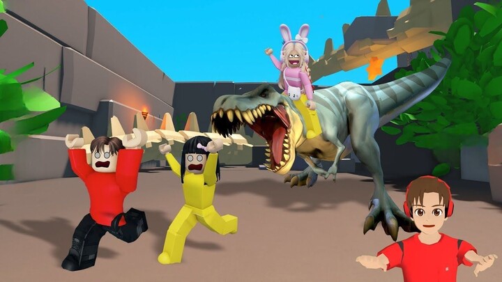 Yuta Dan Mio Lari Dari Obby Jaman Dinosaurus  ROBLOX