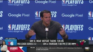 Jimmy Butler annihilates EVERYTHING - Erik Spoelstra on Miami Heat destroy 76ers 120-85 Game 5