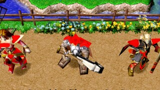 Trong "Warcraft 3", khi phù thủy, lính ngự lâm và nam tu sĩ cùng tấn công, anh hùng cấp 1 nào có thể