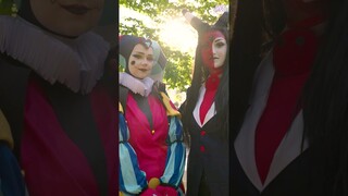 😈 FIZZ AND BLITZO AT MCM LONDON | Helluva Boss Cosplay🎪 #shorts