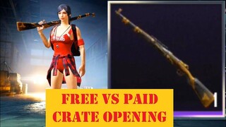 FREE vs. PAID CRATE OPENING! Aries Kar98k | PUBG Mobile